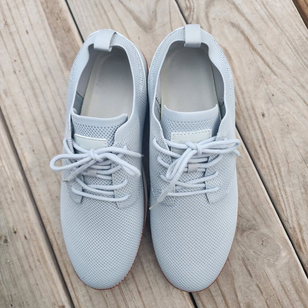 LSIDORYC Mens Gray Breeze Lace-Up Lightweight Casual Comfort Sneakers Sz 10.5/11